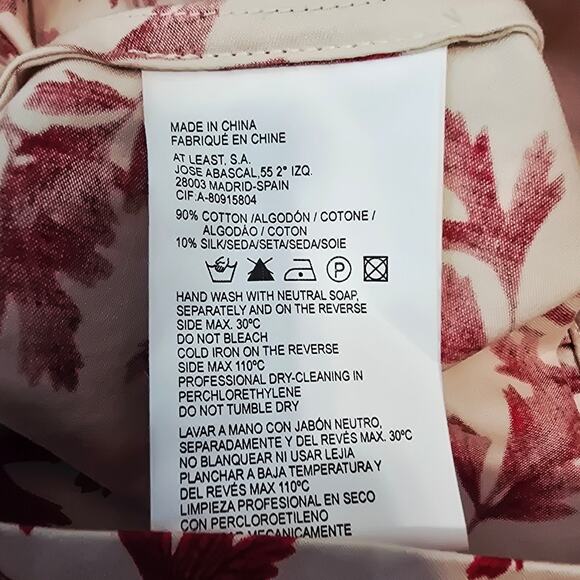 Hoss Intropia Novelity Red Maple Leaves Women's Business Casual Dress 38 - US 6 - Picture 5 of 6